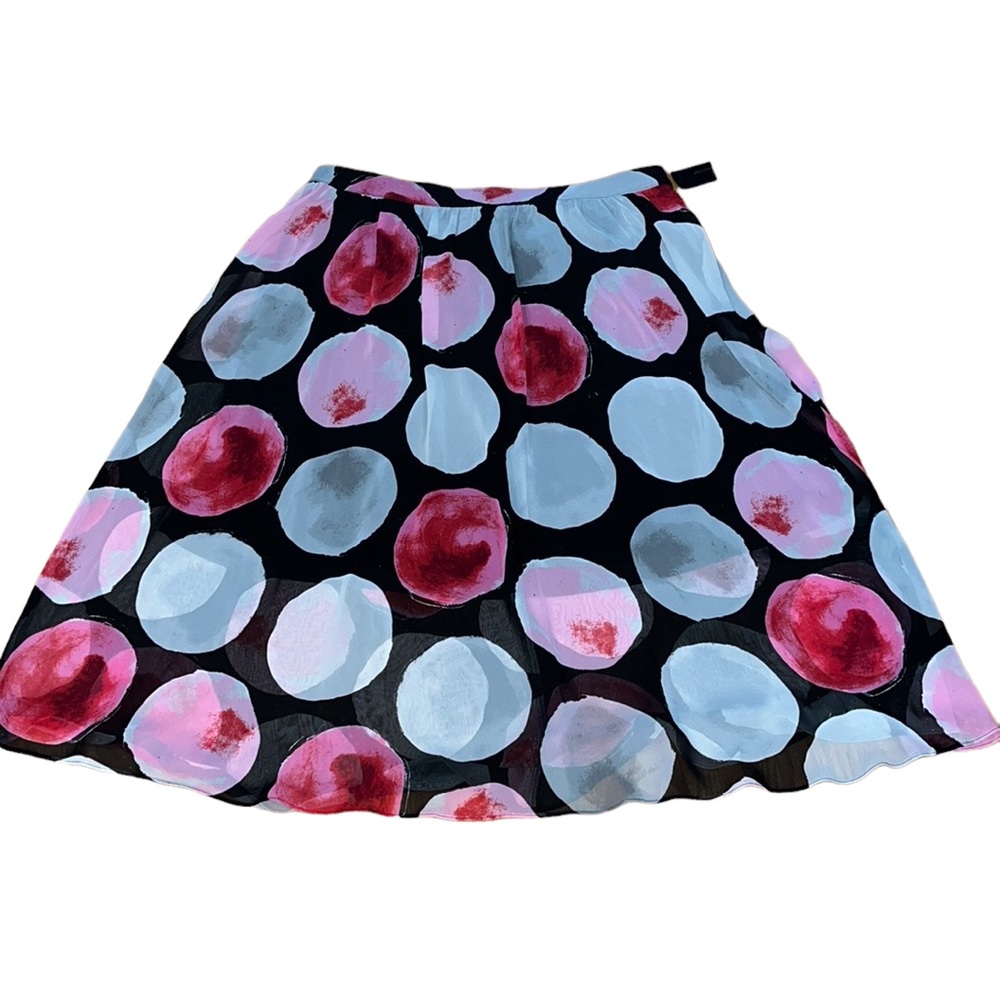 WORTHINGTON Black~Pink~Gray CIRCLES SKIRT~NWT